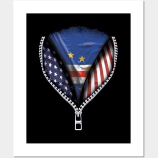 Cape Verdean Flag  Cape Verde Flag American Flag Zip Down - Gift for Cape Verdean From Cape Verde Posters and Art